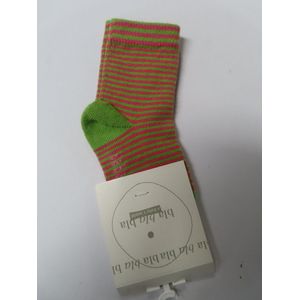 Sokken - 3 Pack - Meisjes - Gestreept - Groen / rose - 50/56