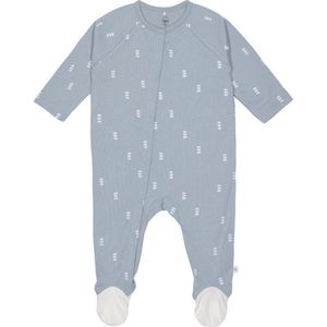 Lassig Pyjama With Feet - GOTS Blocks - Light Blue - MT. 62/68
