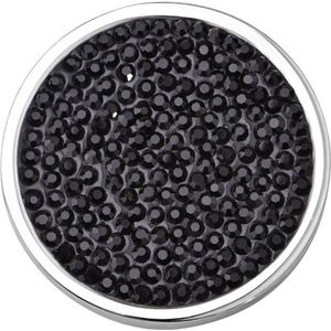 Quiges - Munthouder Munt 33mm RVS met Zirkonia Zwart - EPR071