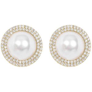 Margot Bardot Mallory Pearl Studs Gold