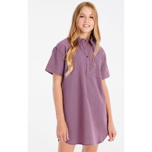 Protest Prtsecond Jr – Blousejurk Meisjes – Korte mouwen – Houthakkers print – Guava Pink