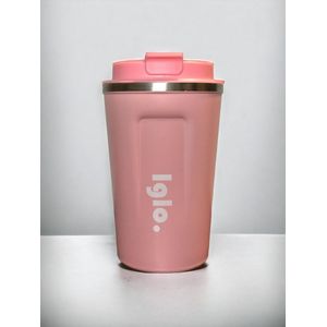 Koffiebeker To Go - IGLO. - Thermosbeker - koffiebeker onderweg - Travel mug - 380 ML - Roze