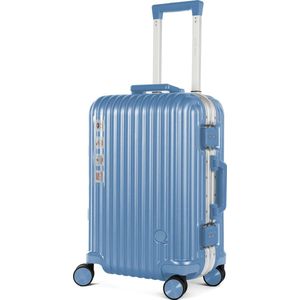A To Z Traveller Aliframe - Handbagage 54cm - Luxe Aluminium - 36L - Licht blauw - TSA Slot