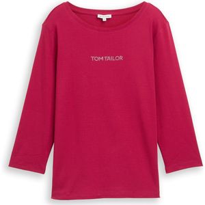 Tom Tailor Slim fit shirt met lange mouwen en glitterlogo