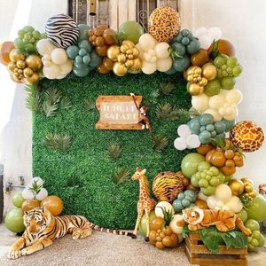 Jungle & Safari Balonnen Thema - Ballonnen boog Safari - Jungle Versiering - Jungle Thema - Jungle Decoratie - Jungle Dieren - 114 items - Verjaardag Versiering - Ballonnen - Balonnenboog