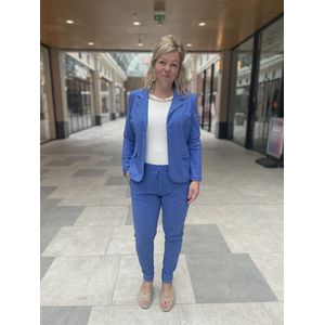 Hill Fashion - Blazer - Travelstof - Angelle Milan - Kobalt Blauw - Maat M