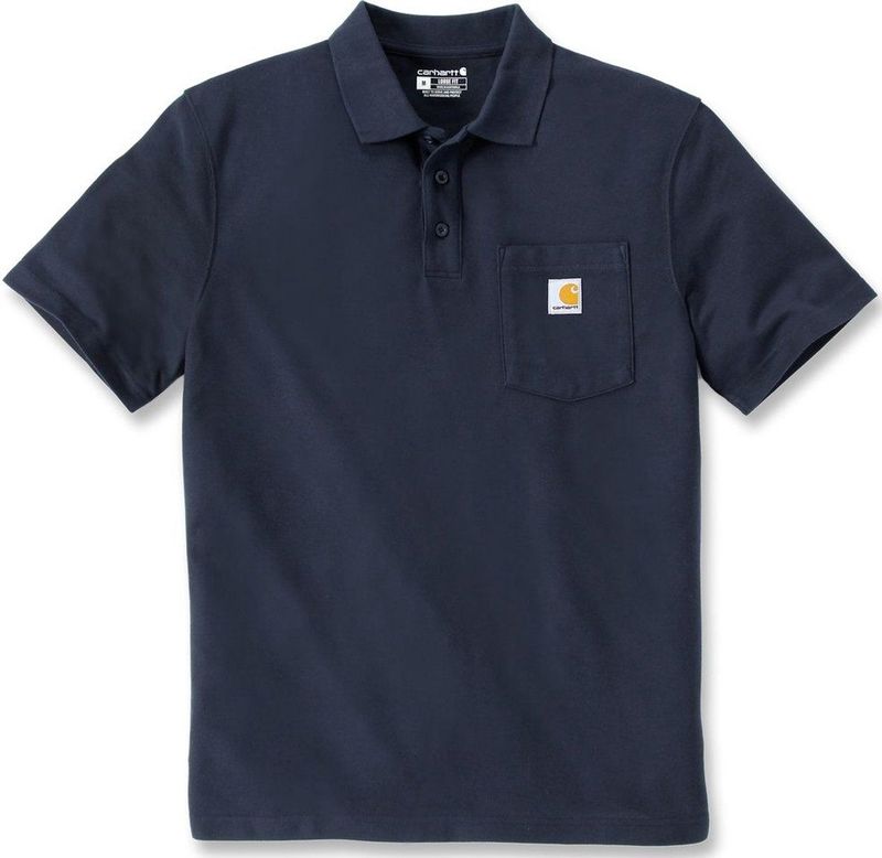 Polo Carhartt Men Midweight S/S Pocket Navy-XS