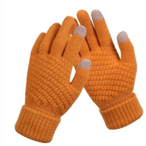 Finnacle - De perfecte winteraccessoire: Gebreide handschoenen | Touchscreen | One size | Warm en stijlvol Oker geel!