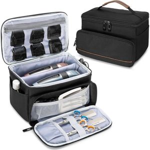 MKSS® Luxe Kapperstas - Kapperskoffer Exclusief Inhoud - Barber Accessoires - voor Gehele Kappersset - Zwart