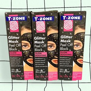 T-Zone Glitter Mask Peel Off Black 50ml X 3 PACKS