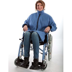 Rolstoeljas winter | Rolstoeljassen & Rolstoelponcho's | Aangepaste jas rolstoel | Blauw | XL
