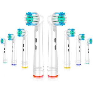 SWGOTA Vervangende Tandenborstelkoppen Passend voor Oral-B Elektrische Tandenborstels, 8 Stuks, Kleine Ronde Kop Vervangingsonderdelen voor Oral-B Grepen 3756 3757 3744 3765 3709 4729
