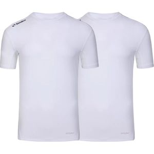2-Pack Sondico compressie korte mouw sportshirt - heren - Wit - maat L