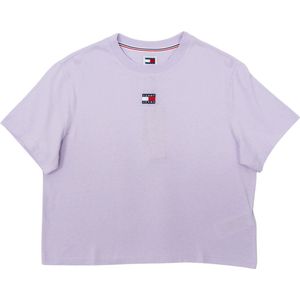 Tommy Hilfiger TJW Boxy Badge Tee Dames T-Shirt - Lila - Maat L