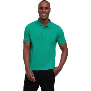 FALKE Basic Polo Shirt Piqué zacht huidvriendelijk katoen polo shirt heren groen - maat XXL