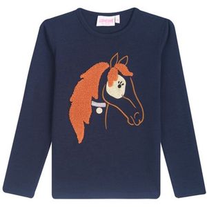 Someone Meisjes T-shirt Navy paard - CHEVAL - Maat 92