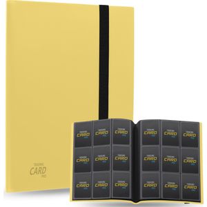 TradingCardPro - Gele verzamelmap binder - Map voor 360 kaarten - 20 Pagina’s - 9 Pocket - A4 Formaat - Premium Kwaliteit - Binder Geel
