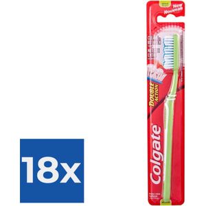 Colgate Tandenborstel  Double Action Medium- 1 tandenborstel - Voordeelverpakking 18 stuks