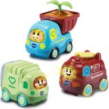 VTech Toet Toet Speelgoed Auto's - ECO Trio Pack NL - Educatief Speelgoed - Brandweer, Kiepwagen & Recycletruck - 1 tot 5 Jaar