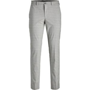 JACK & JONES Solaris Check Trouser loose fit - heren pantalon - grijs - Maat: 52