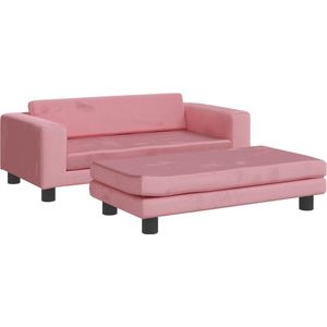 vidaXL-Hondenmand-met-verlengstuk-100x50x30-cm-fluweel-roze