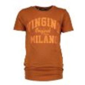 Vingino T-shirt Essentials Jongens Katoen Bruin Maat 92