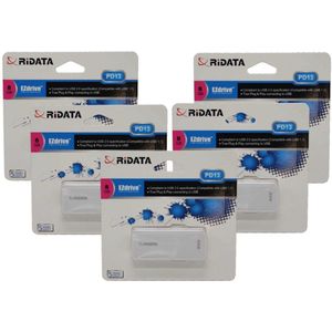 RiDATA 5-Pack 8GB USB 2.0 Flash Drive | PD13 | Bulk Geheugensticks voor Kantoor, School, Thuis