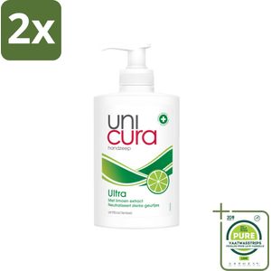 Unicura Vloeibare Handzeep Ultra 250 ml - Voordeelverpakking - 2 stuks - Handzeep - Antibacteriële handzeep
