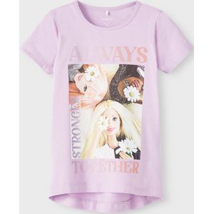 Name it - Nmfabeline Barbie Ss Top Box Sky - Meisjes - Blouses