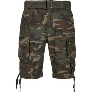 Heren - Mannen - Dikke kwaliteit - Met riem - Ruim - Menswear - Streetwear - Casual - Modern - Vintage - Savage - Cargo - Shorts - Cargo korte broek olivecamo