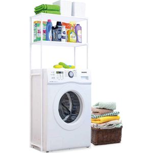 Luft - Wasmachine en Droger ombouw - 3 planken - Opbergrek voor boven Wasmachine - Wit - Kast - Meubel - Wasdroger - Ook geschikt voor Wc - Kastje