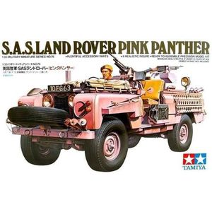 1:35 Tamiya 35076 British SAS Land Rover Pink Panther w/1 Figure Plastic Modelbouwpakket