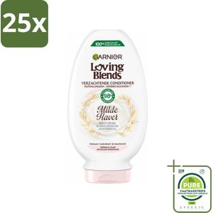 25 x Garnier Loving Blends Milde Haver Conditioner 250 ml - Grootverpakking - Haar Conditioner - Milde Conditioner - Gevoelige Hoofdhuid - Haver Conditioner - Rijstcrème