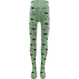 Ewers Maillot Kindermaat - Fijne Rib en Bloemetjes Roze & Lila & Paars - Mosgroen-110/116