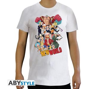 ONE PIECE - Tshirt New World Group man SS white - new fit