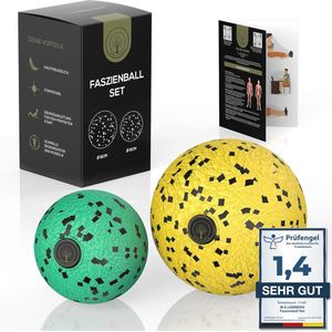 Fasciabal Set voor Zelfmassage – Effectieve Massageballen voor Volledige Lichaamsmassage en Triggerpunt Behandeling