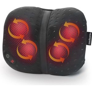 Shiatsu Massagekussen met Warmtefunctie voor Ergonomische Rugmassage - 4 Massagekoppen voor Schouders, Rug, Benen en Nek