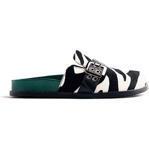 Gioseppo - Beulah - Klompen - Wit - Pelsachtige Leren Bovenwerk