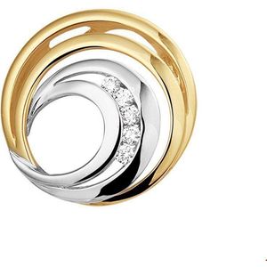 Huiscollectie Hanger Bicolor Goud Diamant 0.08ct H SI