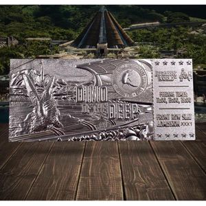 Jurassic World .999 Silver Plated Mosasaurus Ticket