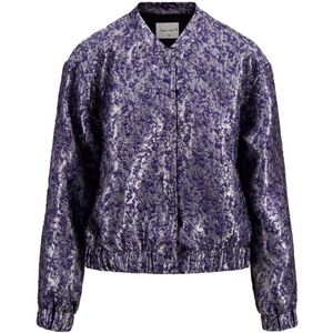 Zusss - Bomberjack - Donkerblauw - Dames - Met Opstaande Kraag en Ritssluiting