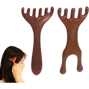 2 Pieces Back Scratchers, Hand Back Scratcher, Head Massage, Massage Comb for Head Massage, Scalp Comb, Gua Sha Scalp Comb, Meridian Massager, Head Care