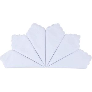 Boraboi® Klassieke katoenen zakdoeken voor dames, ideaal voor dagelijks gebruik en speciale gelegenheden, 612 stuks, 28 x 28 cm