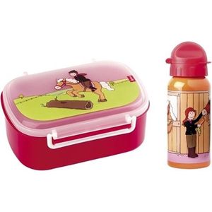 Lunchset voor kinderen - Broodtrommel en Drinkfles - paarden - Sigikid