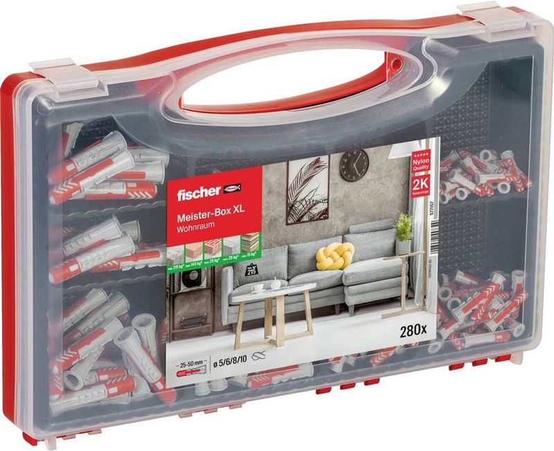 Fischer - Meister-Box XL - Assortimentsdoos - 280 Stuk - Kunststof