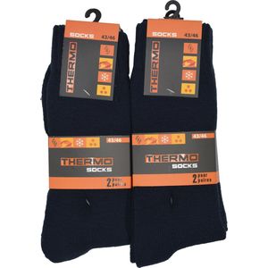Thermo sokken / heren / knie hoogte / Blauw / 39-42  set 2