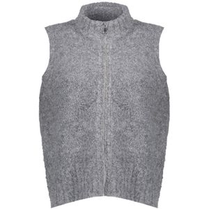 Geisha - Gilet - Mid Grey - Wol - Met Ritssluiting