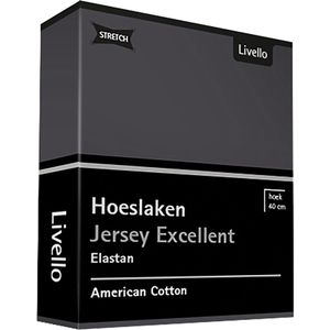 Livello Hoeslaken Jersey Excellent Dark Grey 250 gr 80x200 t/m 100x220