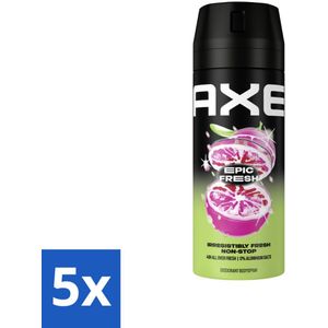 AXE - Deodorant Spray - Epic Fresh - Citrus & Mint - Ultra Fris - 150 ml - Bulkverpakking - 5 stuks