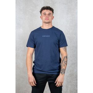Wording/Logo T-Shirt - Blauw - S